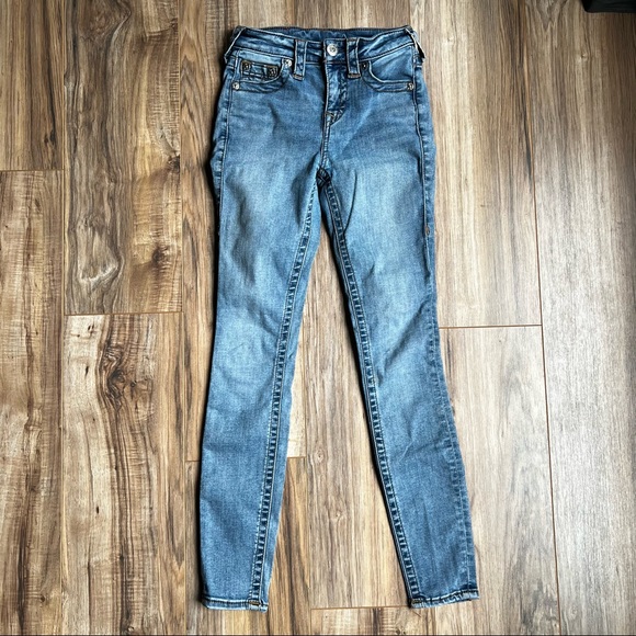 💯 True Religion Jennie CURVY High-Rise Skinny size 24 - Picture 3 of 13
